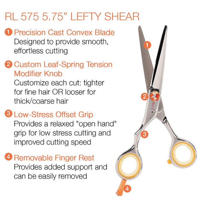 Cricket Centrix Roc-it Dog Lefty Shear 5.75" #RL-575 LEFTY