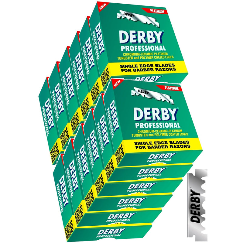 Derby Professional Single Edge Razor 1,200 Blades - 100 Blades x 12 Pack (Bulk)