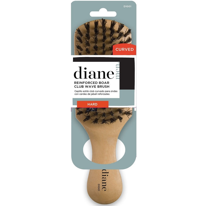 Diane Hard Reinforced Boar Curved Club Wave Brush #D1001