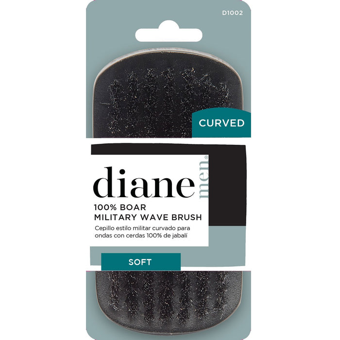 Diane 100% Soft Boar Curved Military Brush #D1002