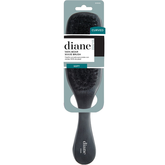 Diane 100% Soft Boar Curved Wave Brush #D1005