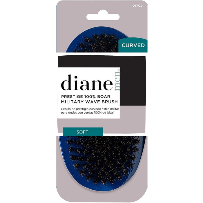 Diane Prestige Blue Soft 100% Boar Military Wave Brush #D1702