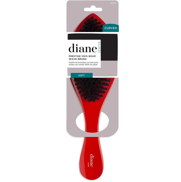 Diane Prestige Red Soft 100% Boar Wave Brush #D1706