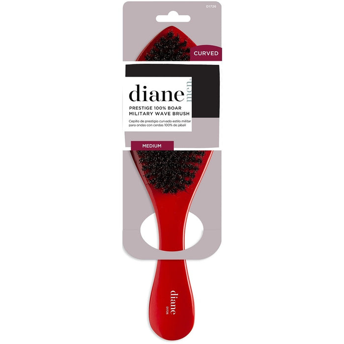 Diane Prestige Red Medium 100% Boar Wave Brush #D1726