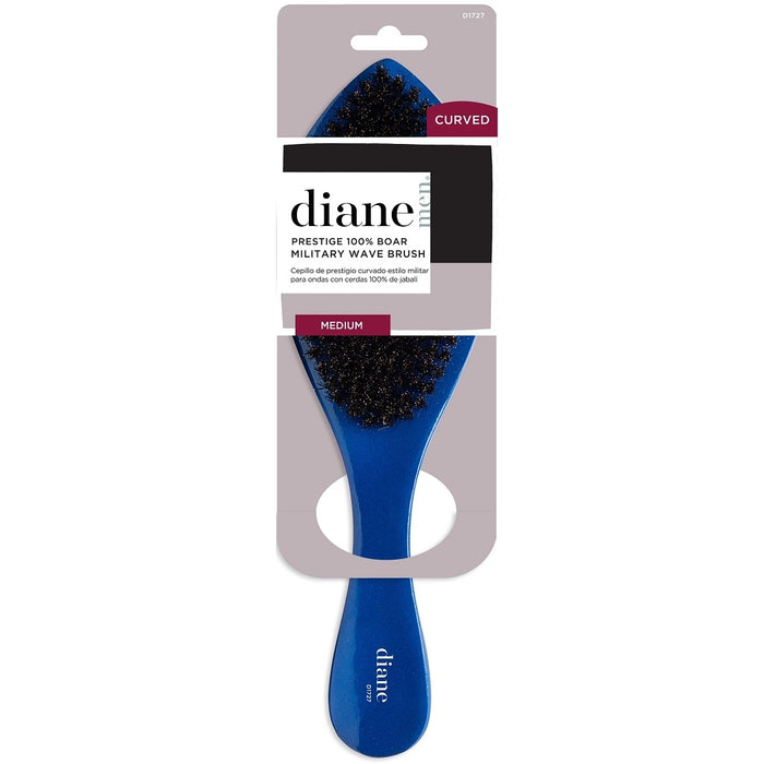 Diane Prestige Blue Medium 100% Boar Wave Brush #D1727