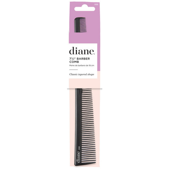 Diane Black 7.25" Barber Comb #D32