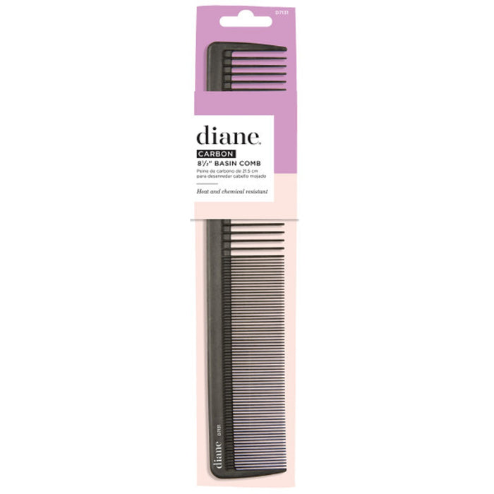 Diane Carbon 8.5" Basin Comb #D7131