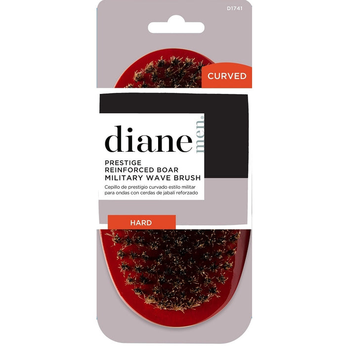 Diane Prestige Red Hard Reinforced Boar Military Wave Brush #D1741