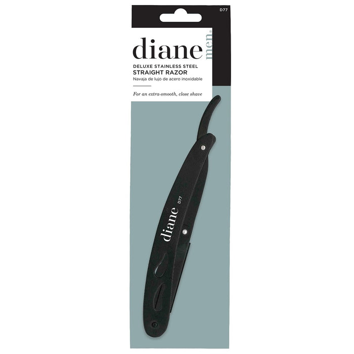 Diane Black Deluxe Stainless Steel Straight Razor #D77