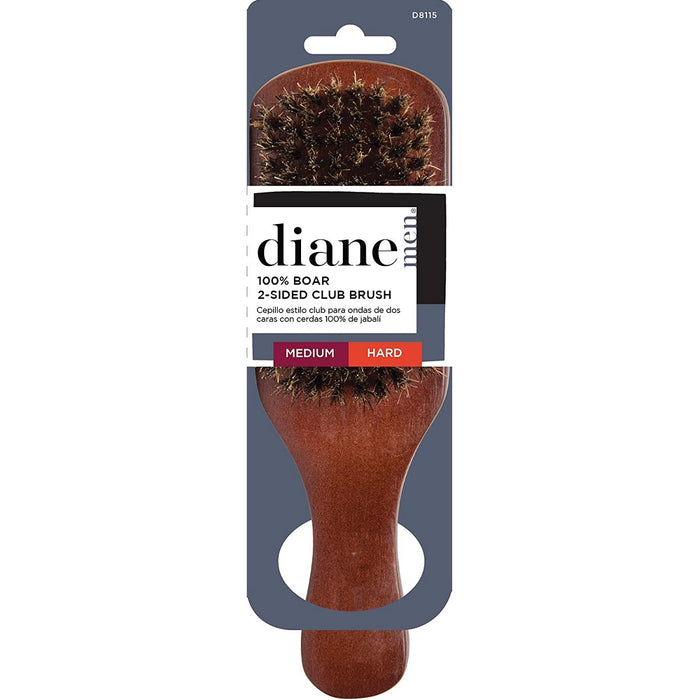 Diane 100% Boar Medium Firm 2-Side Club Brush #D8115