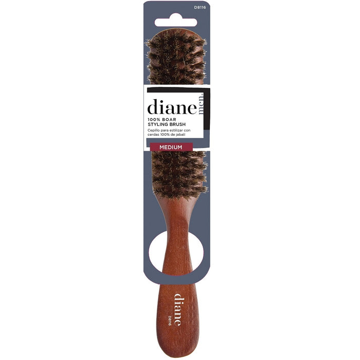 Diane 100% Boar Medium Firm 5 Row Styling Brush #D8116