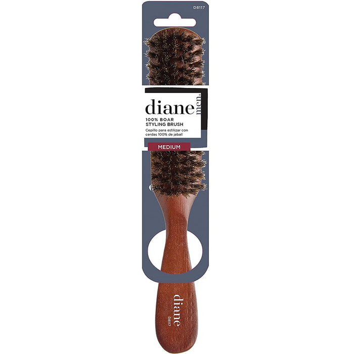 Diane 100% Boar Medium Firm 7 Row Styling Brush #D8117