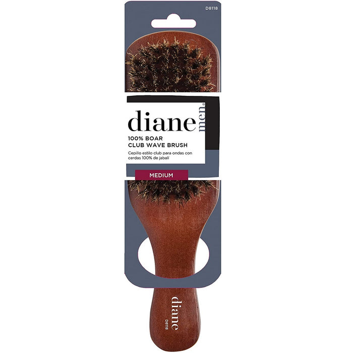 Diane 100% Boar Medium Firm Club Brush #D8118