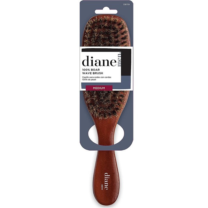 Diane 100% Boar Medium Firm Wave Brush #D8119