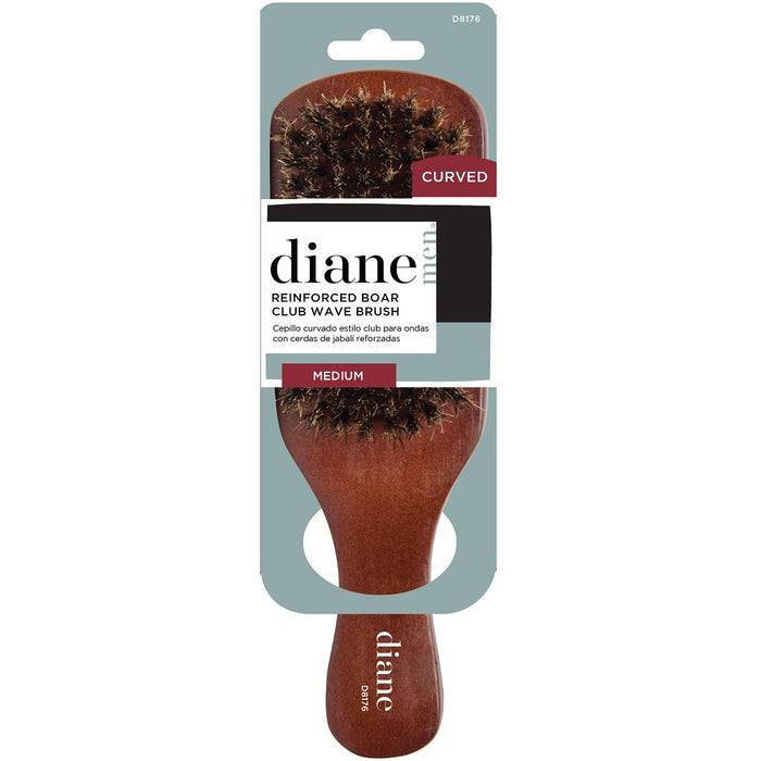 Diane Medium Reinforced Boar Curved Club Wave Brush #D8176