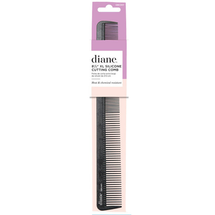 Diane 8.5" XL Silicone Cutting Comb Black #DBC001