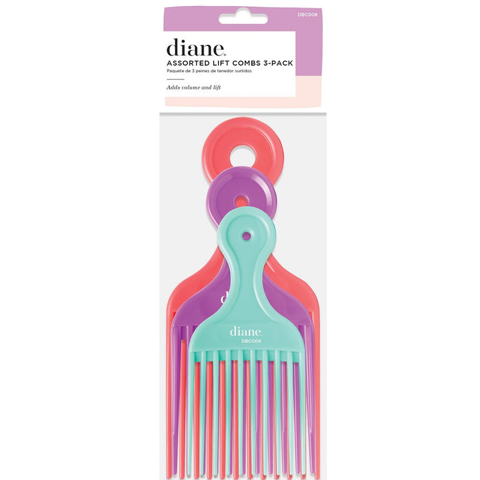 Diane Assorted Lift Combs 3 Pack #DBC008