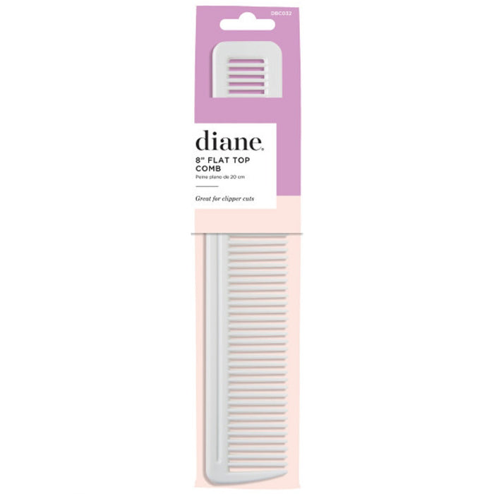 Diane White 8" Flat Top Barber Comb #DBC032