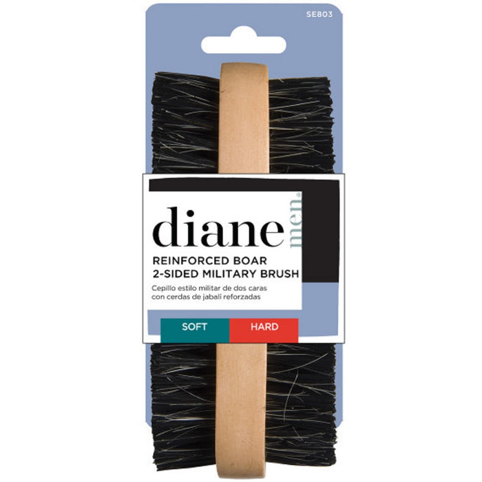 Diane Reinforced Boar Bristle 2-Sided Military Brush #SE803