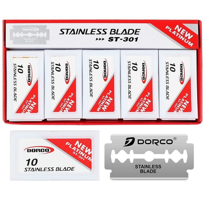 Dorco Platinum Stainless Double Edge 100 Blades #ST-301