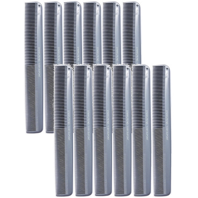 Dupont Starflite Long Styling Comb Gray #15 [12 Pack]