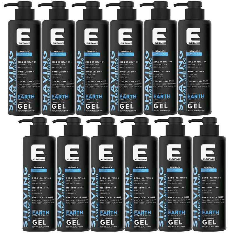 Elegance Shaving Gel Earth 16.9 oz - 12 Pack (Bulk)