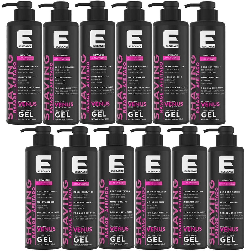 Elegance Shaving Gel Venus 16.9 oz - 12 Pack (Bulk)