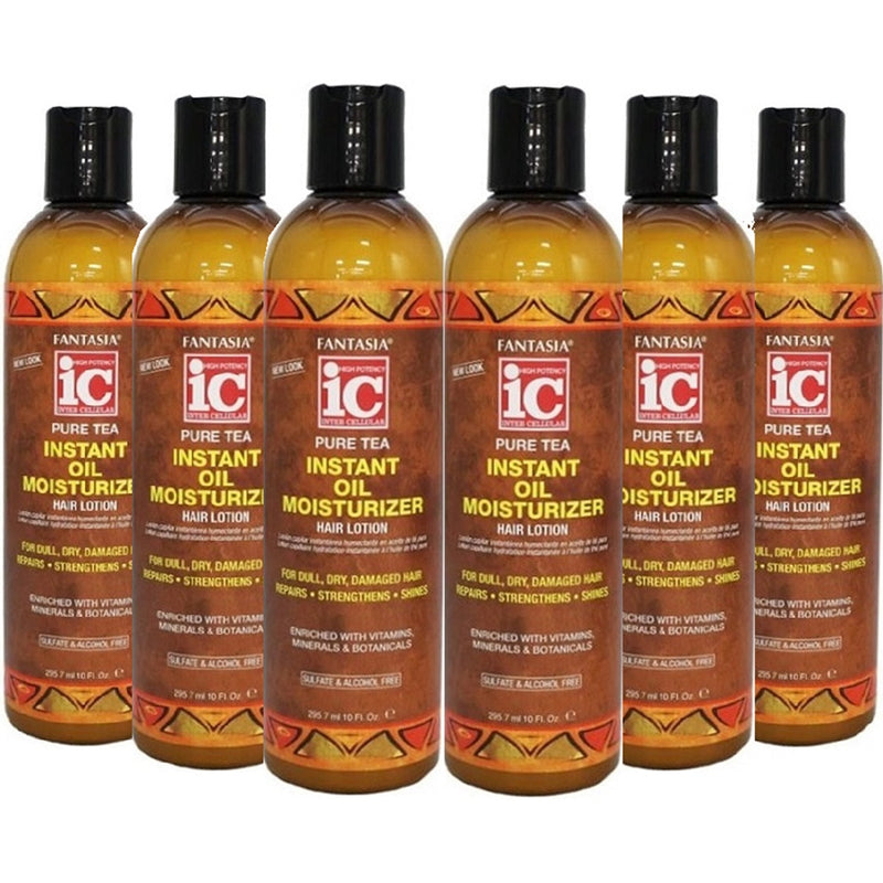 Fantasia Pure Tea Instant Oil Moisturizer Hair Lotion 10 oz - 6 Pack (Bulk)