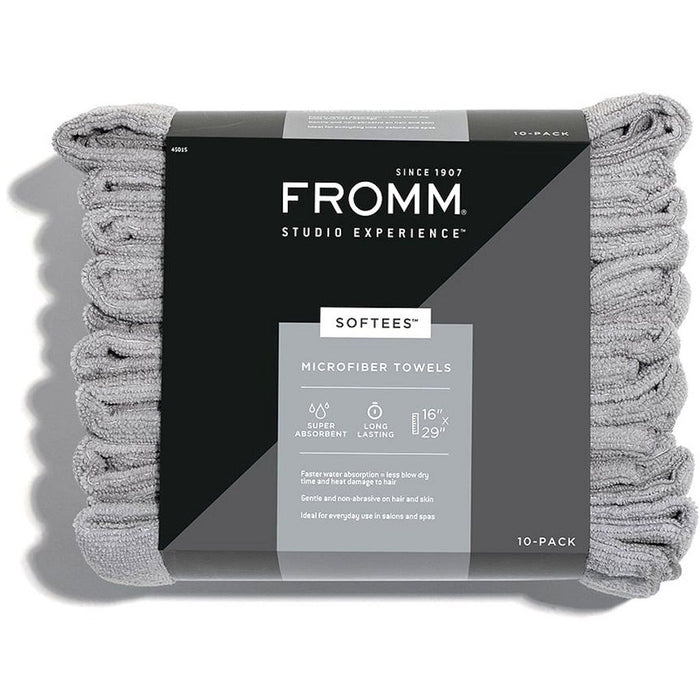 Fromm Softees Microfiber Towels - Grey 10 Pack #45015