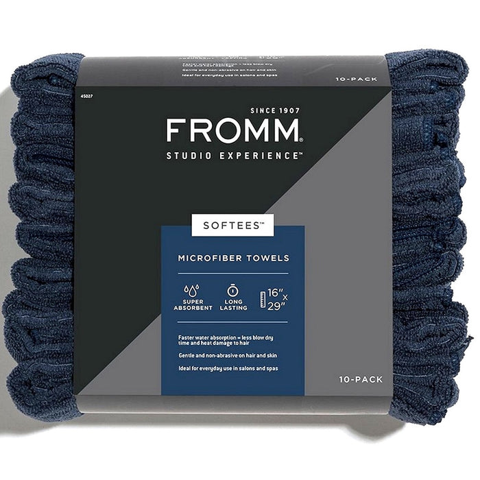 Fromm Softees Microfiber Towels - Navy 10 Pack #45027