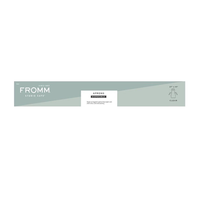 Fromm Disposable Aprons Clear - 100 Pack #F6411