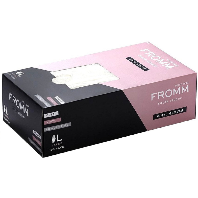 Fromm Powder Free Vinyl Clear Gloves 100 Pcs [S to XL Available]