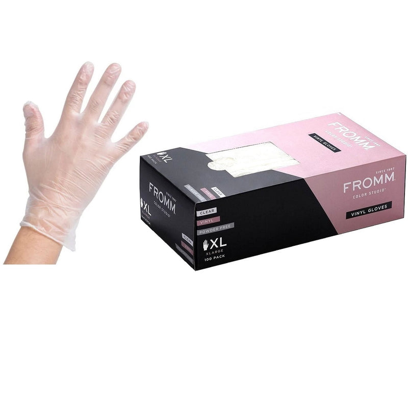 Fromm Powder Free Vinyl Clear Gloves 100 Pcs [S to XL Available]