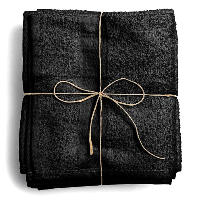 Fromm Colorsafe 100% Cotton Towels - Black 12 Pack #DET006