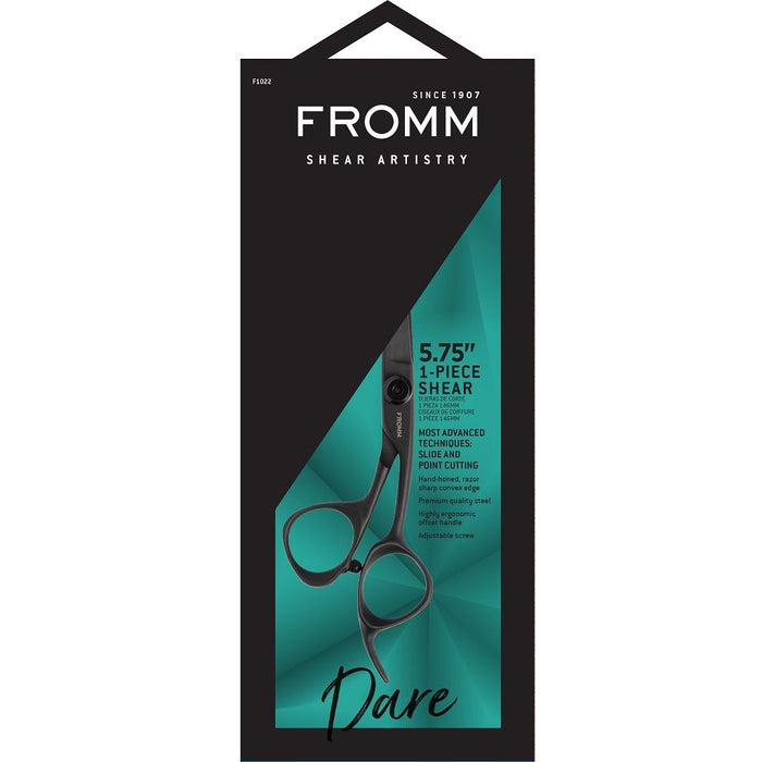 Fromm Dare 1-Piece Hair Cutting Shears 5.75" - Matte Black #F1022