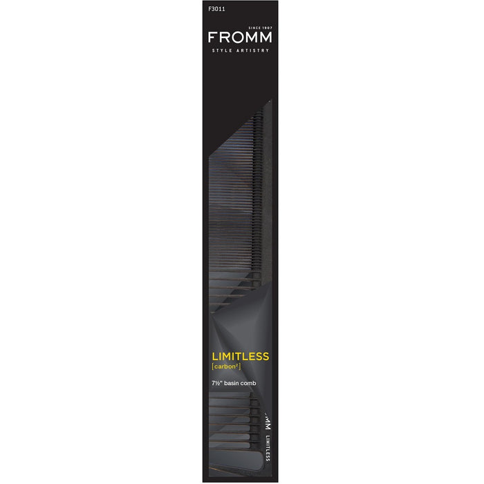 Fromm Limitless Carbon Basin Comb Black 7.5" #F3011