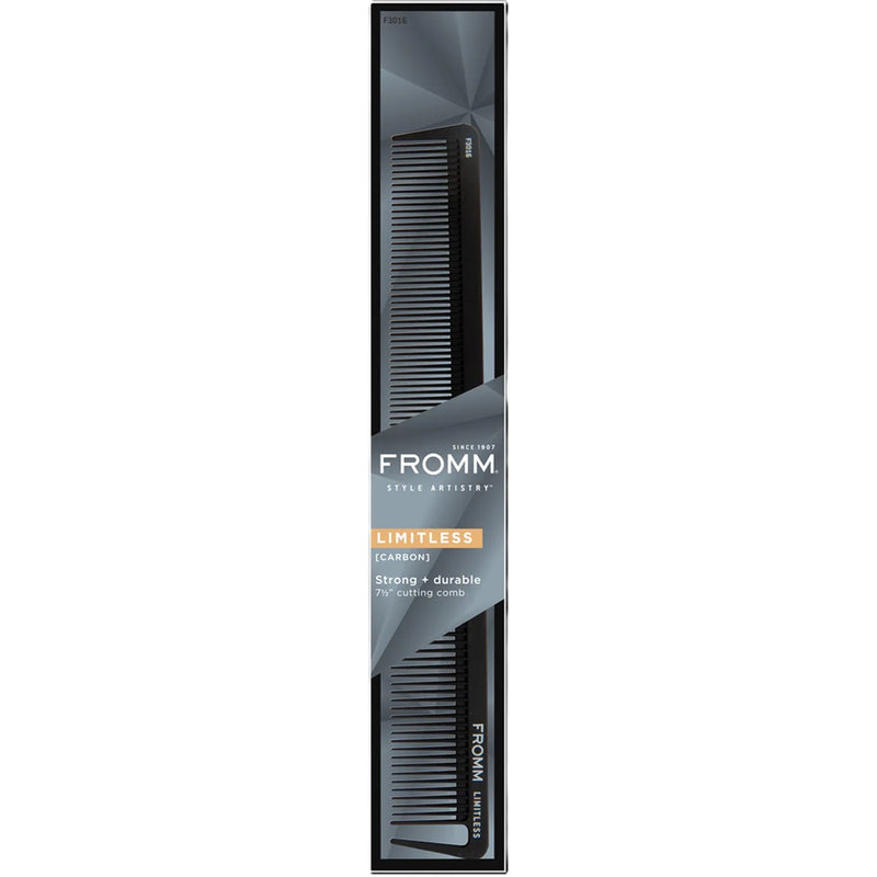 Fromm Limitless Carbon Cutting Comb Black - 7.5" #F3016