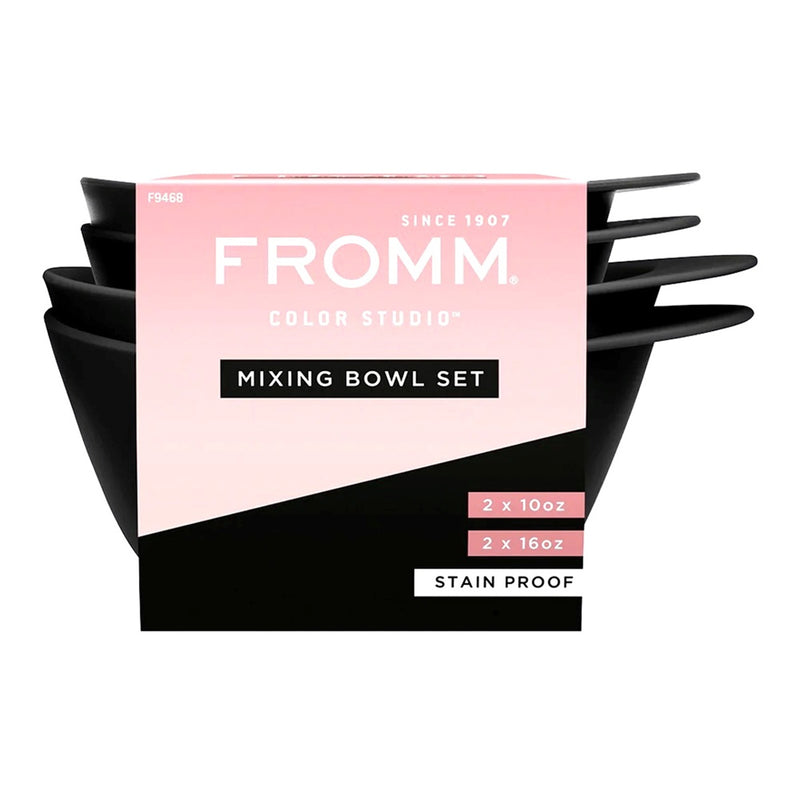 Fromm Color Studio Noir Black Mixing Bowl Set - 4 Pack #F9468