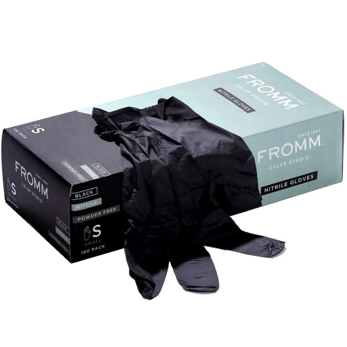 Fromm Black Nitrile Gloves 100 Pcs [S-XL]