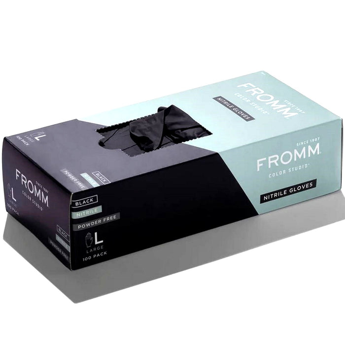 Fromm Black Nitrile Gloves 100 Pcs [S-XL]