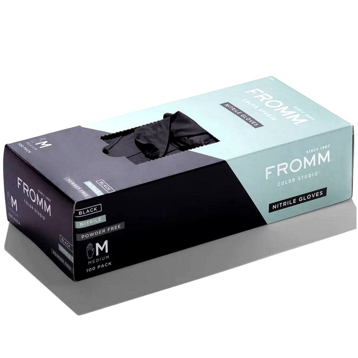 Fromm Black Nitrile Gloves 100 Pcs [S-XL]