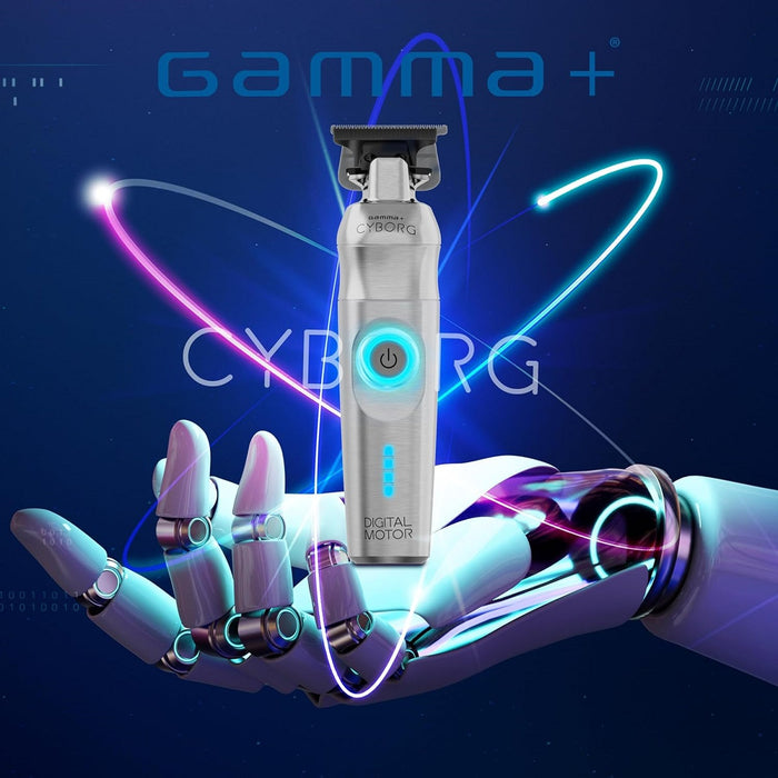 Gamma+ CYBORG Professional Metal Trimmer with Digital Brushless Motor #GP401S