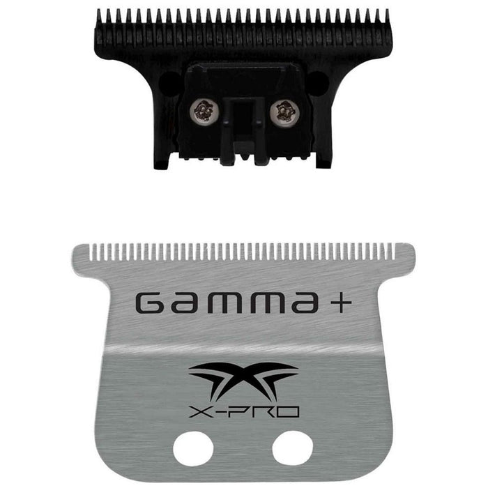 Gamma+ X-Pro Wide Stainless Steel with Black Diamond Carbon DLC The One Cutting Trimmer Blade Set #GP528SB