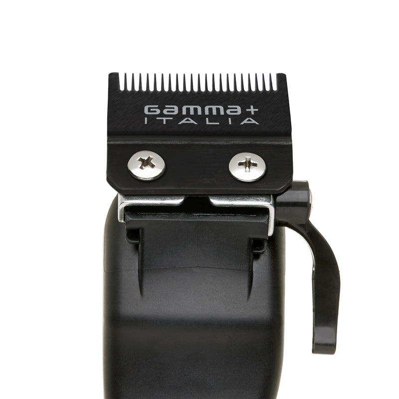 Gamma+ Replacement Double Black Diamond Carbon DLC Fixed Fade Hair Clipper Blade with Shallow Tooth 2.0 Cutter Set #GP534B