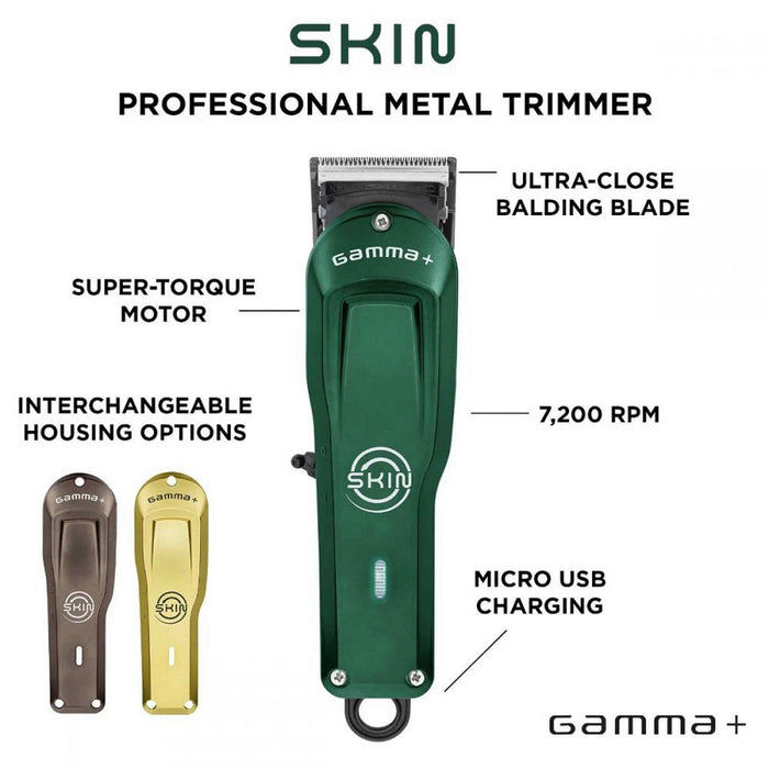 Gamma+ SKIN Professional Bulk Balding Super Torque Modular Cordless Hair Clipper #GP603GR