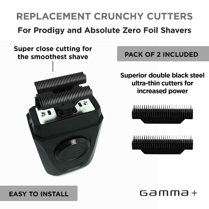 Gamma+ Replacement Black Crunchy Cutters Set of 2 #GPAZRC