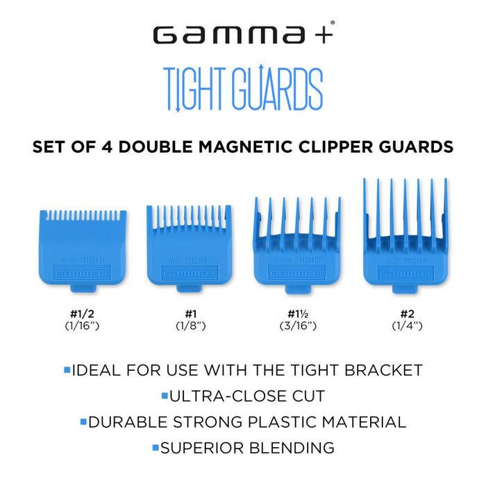 Gamma+ 4 Pack Magnetic Tight Guards Blue #GPTGB