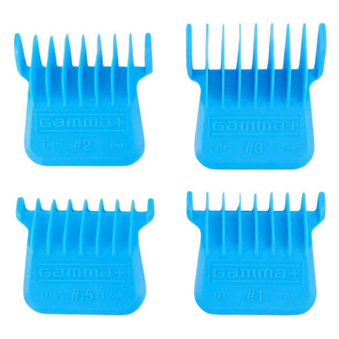 Gamma+ Professional Wide Magnetic Trimmer Blade Guards - Blue #GPWMTG