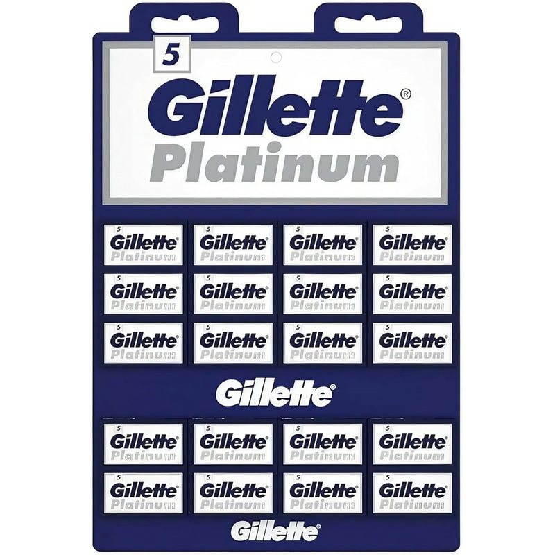 Gillette Platinum Double Edge 600 Blades - 100 Blades x 6 Pack (Bulk)
