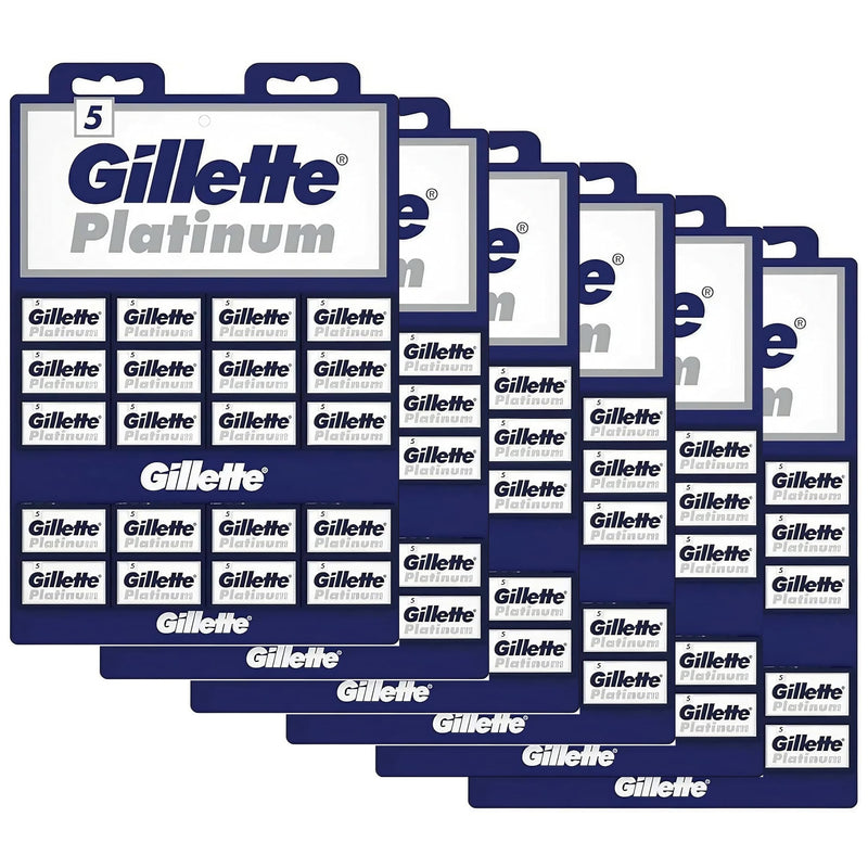 Gillette Platinum Double Edge 600 Blades - 100 Blades x 6 Pack (Bulk)